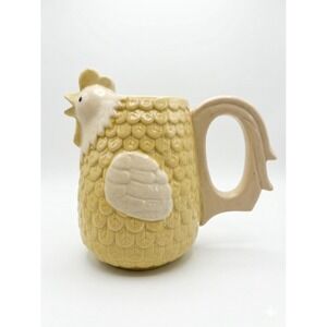 vintage Glazed ceramic rooster pitcher THT Designs Farmhouse Kitchen Decor MCR